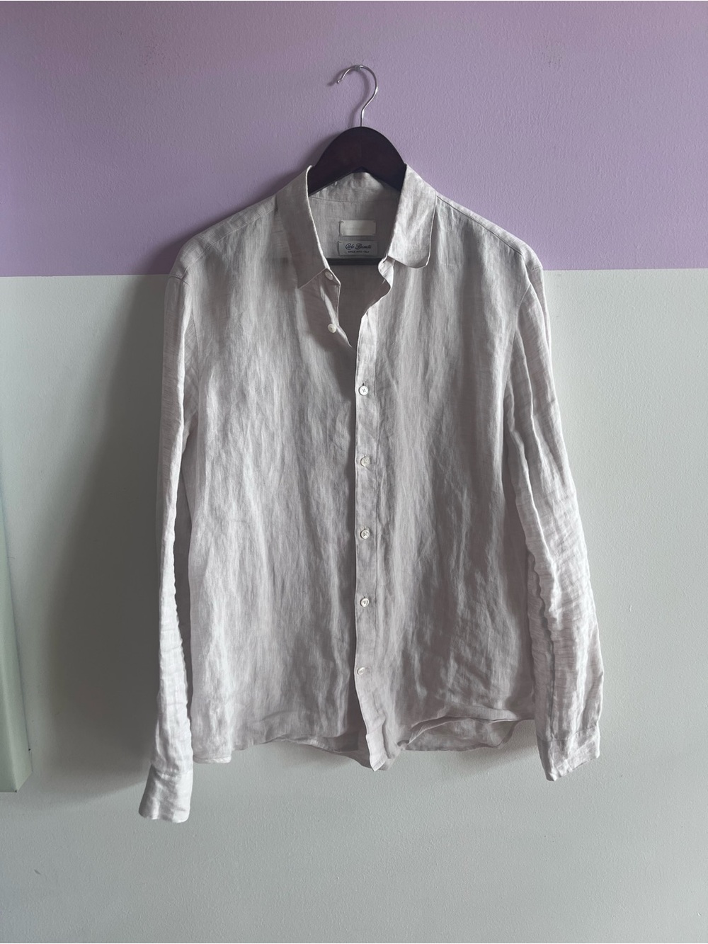 Club Monaco Linen Button-Up Shirt